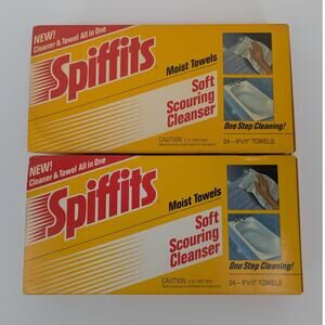 Vintage 1988 Spiffits Towels Soft Scouring Cleanser Dow Brands Cleaning Open Box